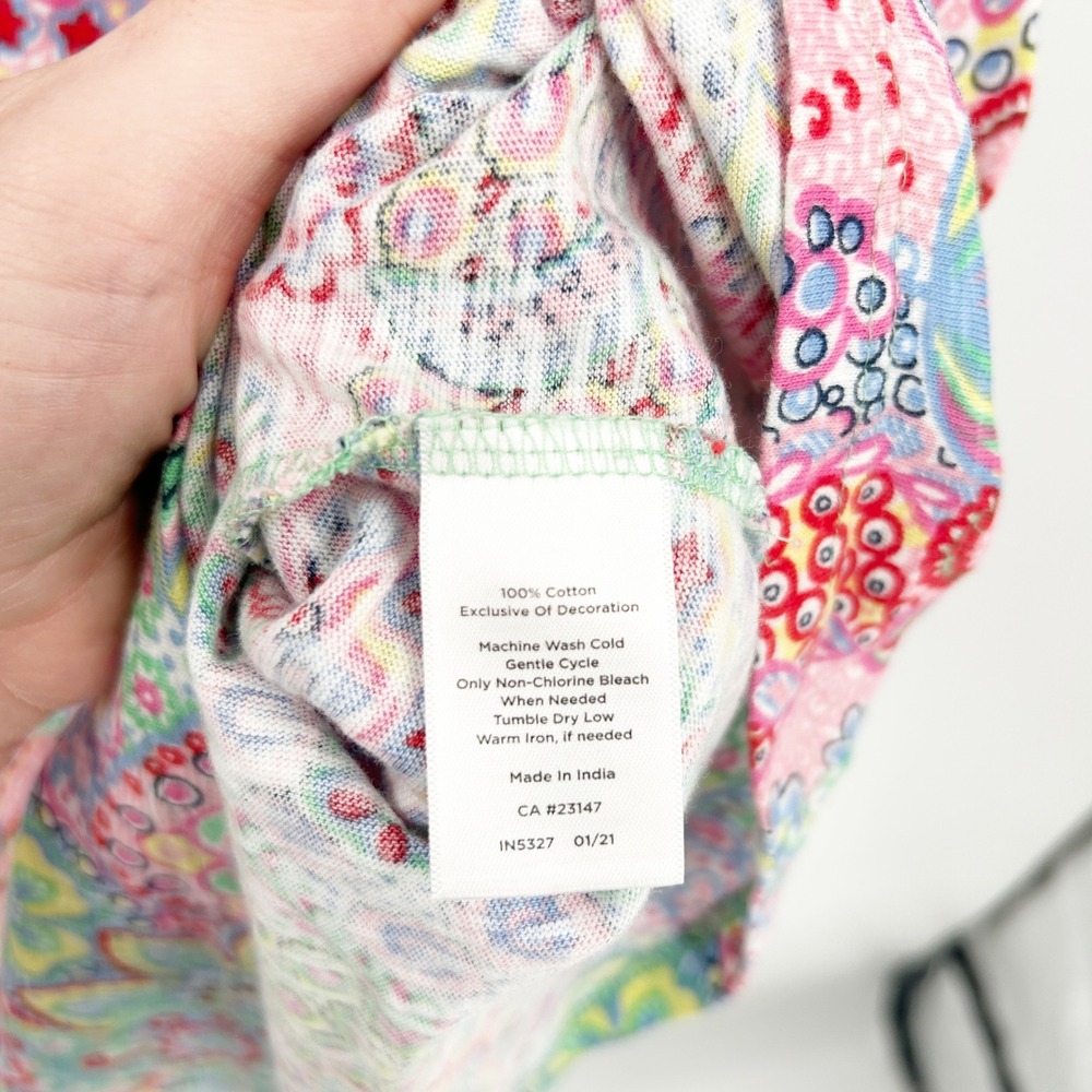Talbots Womens Retro Paisley Print Cotton‎ T-Shirt Shift Dress Size M Multicolor - Picture 5 of 8
